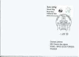 Vignette De Distributeur - ATM - IAR - Machin - QEII - 40 Ans De L'intervention Aux Falklands - Post & Go Stamps