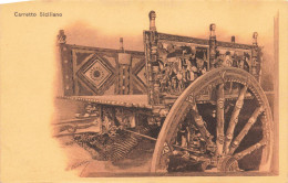 ARTS - Caretto Siciliano - Charette Sicilienne Avec Des Gravures - Carte Postale Ancienne - Antigüedad