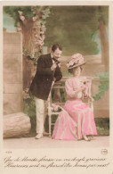 COUPLE - Que De Blanche Finesse En Vos Doigts - Colorisé - Carte Postale Ancienne - Paare