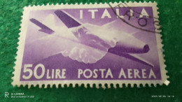 ıTALYA-1944-1946    50 LİRE       USED - Airmail