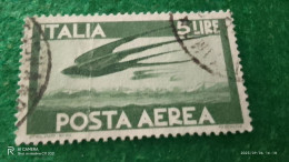 ıTALYA-1944-1946    5 LİRE       USED - Correo Aéreo