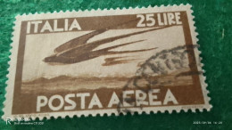 ıTALYA-1944-1946    25 LİRE      USED - Correo Aéreo