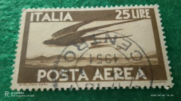 ıTALYA-1944-1946    25 LİRE      USED - Airmail