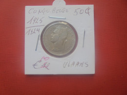 CONGO BELGE 50 Centimes 1925/24 VL (A.14) - 1910-1934: Albert I