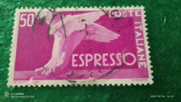 ıTALYA-1944-1946    50 LİRE      USED - Correo Aéreo