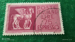 ıTALYA-1944-1946    75 LİRE      USED - Correo Aéreo