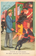 HUMOUR - L'arrivée De Belle Maman - Un Couple à La Gare - Carte Postale Ancienne - Humor
