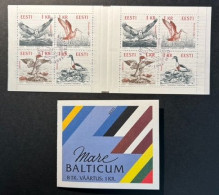 Estonia Estland 1992 Birds Of The Baltic Joint Issue With Sweden Latvia Lithuania Booklet Cancelled Special Offer - Canards