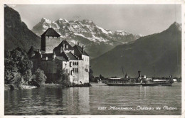 SUISSE - Montreux - Château De Chillon - Bateau - Carte Postale Ancienne - Montreux