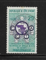 COTE D'IVOIRE 1960 Xe Anniversaire De La C.C.T.A. - Postes Et Télécommunication   YVERT N°190 OBLITERE - Côte D'Ivoire (1960-...)