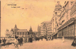 BELGIQUE - Ostende - La Digue Ouest - Animé  -  Carte Postale Ancienne - Oostende