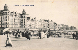 BELGIQUE - Ostende - Les Grands Hôtels - Animé  -  Carte Postale Ancienne - Oostende