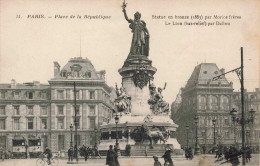 FRANCE - Paris - Place De La République - Statue En Bronze Par Morice Frères - Le Lio,  Dallou - Carte Postale Ancienne - Squares