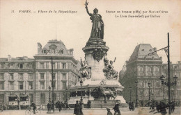 FRANCE - Paris - Place De La République - Statue En Bronze Par Morice Frères - Le Lio,  Dallou - Carte Postale Ancienne - Plätze
