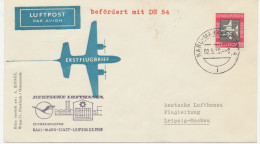 DDR 2.5.1958, Erstflug Der Deutsche Lufthansa Ost „KARL-MARX-STADT – LEIPZIG“ (HLII/44 / Hab.2596) - Poste Aérienne