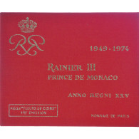 Monnaie, Monaco, Rainier III, Coffret 10 C. à 50 Frs., 1974, Monnaie De Paris - 1960-2001 New Francs