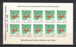 Finlande 1991 - Yvert C1095 Neuf SANS Charnière - Scott#836a - Fleur, Flower, Blumen - Carnets