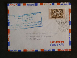 DA9  MADAGASCAR   BELLE LETTRE 1959    TANANARIVE  A  PARIS  +GRAND CACHET BLEU  +AFFR. INTERESSANT+++ - Lettres & Documents