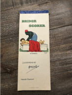 Publicité Perrier Sur Un Carnet De Score De Bridge Illustré Par Hassall Vers 1900 - Perrier