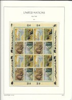 1993 MNH UNO New York,  Wildlife, 1 Sheet, Postfris** - Blocks & Kleinbögen