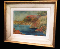 [ALPES-MARITIMES NICE FAUVISME] MUSSIER (Marc) - [Huile Sur Carton ; Signée] ''Vue De Beaulieu''. - Oils