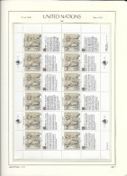 1990 MNH UNO New York,  Human Rights, 2 Sheets, Postfris** - Blocks & Sheetlets