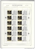 1992 MNH UNO New York,  Human Rights, 2 Sheets, Postfris** - Blocks & Sheetlets