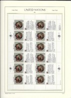 1991 MNH UNO New York,  Human Rights, 2 Sheets, Postfris** - Blokken & Velletjes