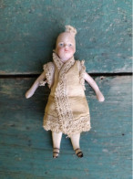 Ancienne Poupée Miniature Biscuit Porcelaine Doll XIXème - Bambole