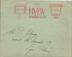 PAYS BAS EMA NVBV AMSTERDAM 1935 SUR LETTRE POUR LA FRANCE - Franking Machines (EMA)