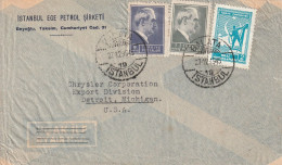 Turquie Lettre Galata Istanbul 1945 - Lettres & Documents