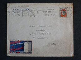 DA10  ALGERIE      BELLE  LETTRE  1950 ALGER    A  ST CHAMOND   FRANCE +VIGNETTES  PUB   +AFFR. INTERESSANT+++ - Covers & Documents