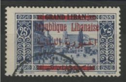 GRAND LIBAN N° 115 25pi Bleu COTE 18 € Oblitéré - Gebraucht