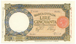 50 LIRE CAPRANESI LUPA CAPITOLINA MARG. STRETTO RETRO BI RSI 01/02/1944 SPL+ - Regno D'Italia – Other