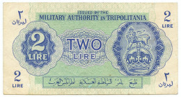 2 LIRE OCCUPAZIONE INGLESE TRIPOLITANIA MILITARY AUTHORITY 1943 BB/SPL - Occupazione Alleata Seconda Guerra Mondiale