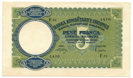 5 FRANCHI REGNO D'ITALIA E ALB. BANCA NAZIONALE D'ALBANIA GIUGNO 1939 SUP- - Zonder Classificatie