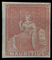 1858-62 MAURITIUS (no Value) RED BROWN SG. 30 MH. - Mauricio (...-1967)