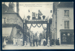 Cpa Du 18 Henrichemont Fêtes Des 15 Et 16 Août 1908 -- Arc De Triomphe Rue Victor Hugo   JUI23-27 - Henrichemont