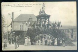 Cpa Du 18 Henrichemont Fêtes Des 15 Et 16 Août 1908 -- Kiosque Décoratif Place Du Maronnier    JUI23-27 - Henrichemont