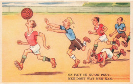 HUMOUR - On Fait Ce Qu'on Peut - Des Enfants Jouant Au Football - Carte Postale - Humor