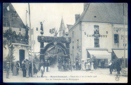 Cpa Du 18 Henrichemont Fêtes Des 15 Et 16 Août 1908 -- Arc De Triomphe Rue De Bourgogne    JUI23-27 - Henrichemont