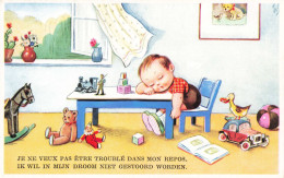 FANTAISIE - Bébés - Je Ne Veux Pas être Troublé Dans Mon Repos - Carte Postale - Neonati