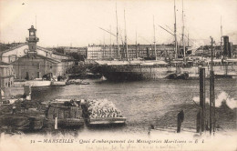 FRANCE - Marseille - Quai D'embarquement Des Messageries Maritimes - EL - Carte Postale Ancienne - Joliette, Havenzone