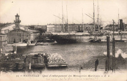 FRANCE - Marseille - Quai D'embarquement Des Messageries Maritimes - EL - Carte Postale Ancienne - Joliette, Zone Portuaire