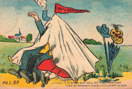 HUMOUR - Les Temps Sont Durs, Les Logements Rares - Aussi De Demeures Rustiques ...  - Carte Postale Ancienne - Humor