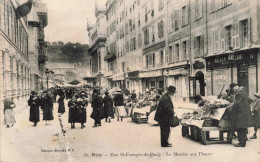 FRANCE - Nice - Rue St François De Paule - Le Marché Aux Fleurs - Animé - Carte Postale Ancienne - Markten, Pleinen