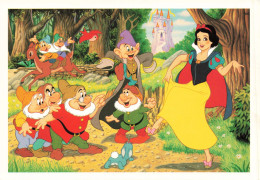 DISNEY - Disneyworld - Blanche Neige Et Les Sept Nains - Carte Postale - Disneyworld