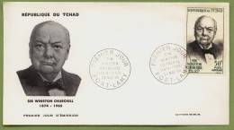 PA N° 27 Du Tchad Sur Enveloppe 1er Jour - Sir Winston Churchill