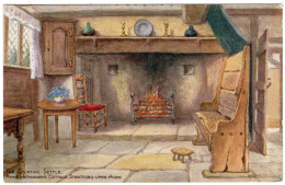 STRATFORD-ON-AVON - Ann Hathaway's Cottage - The Courting Settle - Artist W.W. Quartermain - Salmon *2180 - Stratford Upon Avon