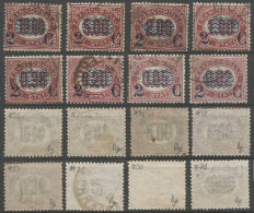 Regno 1878 Provvisori Provisional Set Servizio Sopastampati C.2 - Sassone 29/39 Cpl 8v Set Usati BEN Centrati - Firmati - Servizi